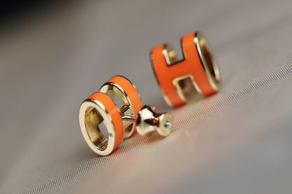 [Lumina]MINI POP H EARRINGS ORANGE