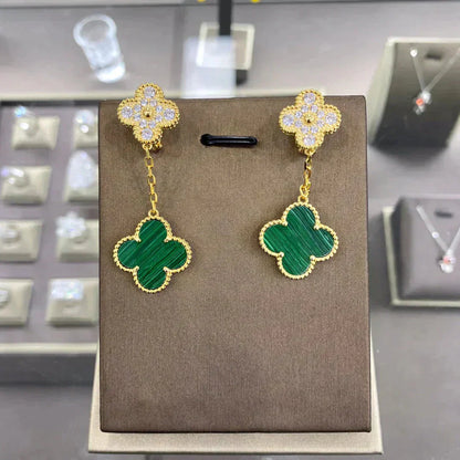 [Lumina]CLOVER  2 MOTIFS  DIAMOND  EARRINGS (MULTIPLE CHOICESç´