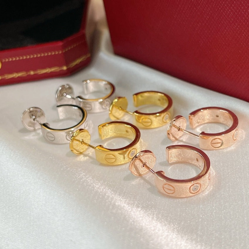 [Lumina]LOVE EARRINGS 5.7MM 2 DIAMONDS