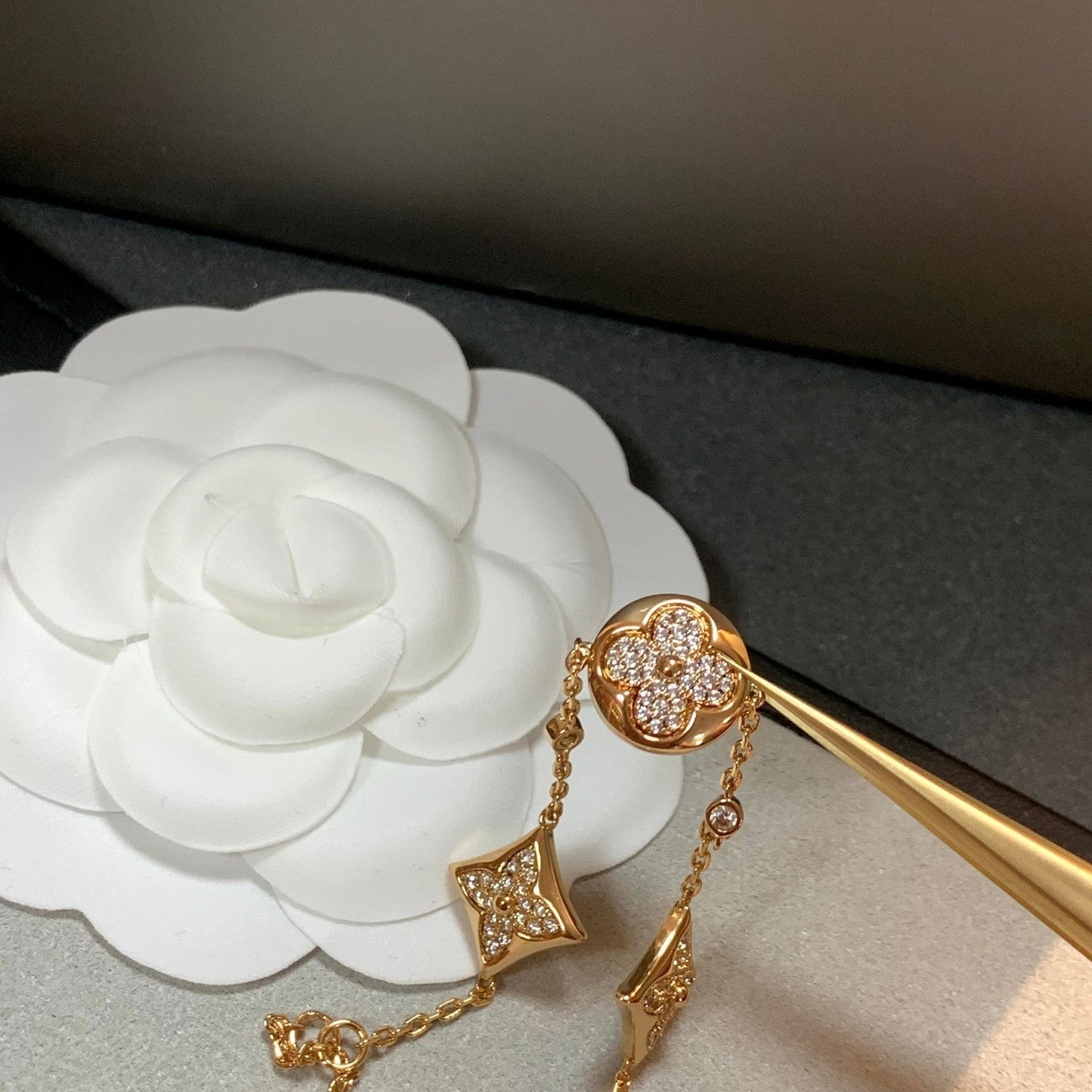 [Lumina]STAR AND SUN 4 MOTIFS GOLD DIAMONDS BRACELET