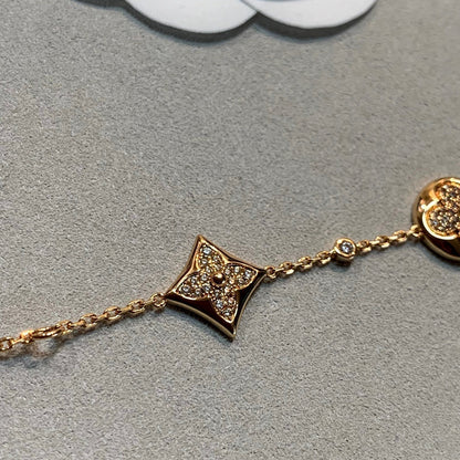 [Lumina]STAR AND SUN 4 MOTIFS GOLD DIAMONDS BRACELET