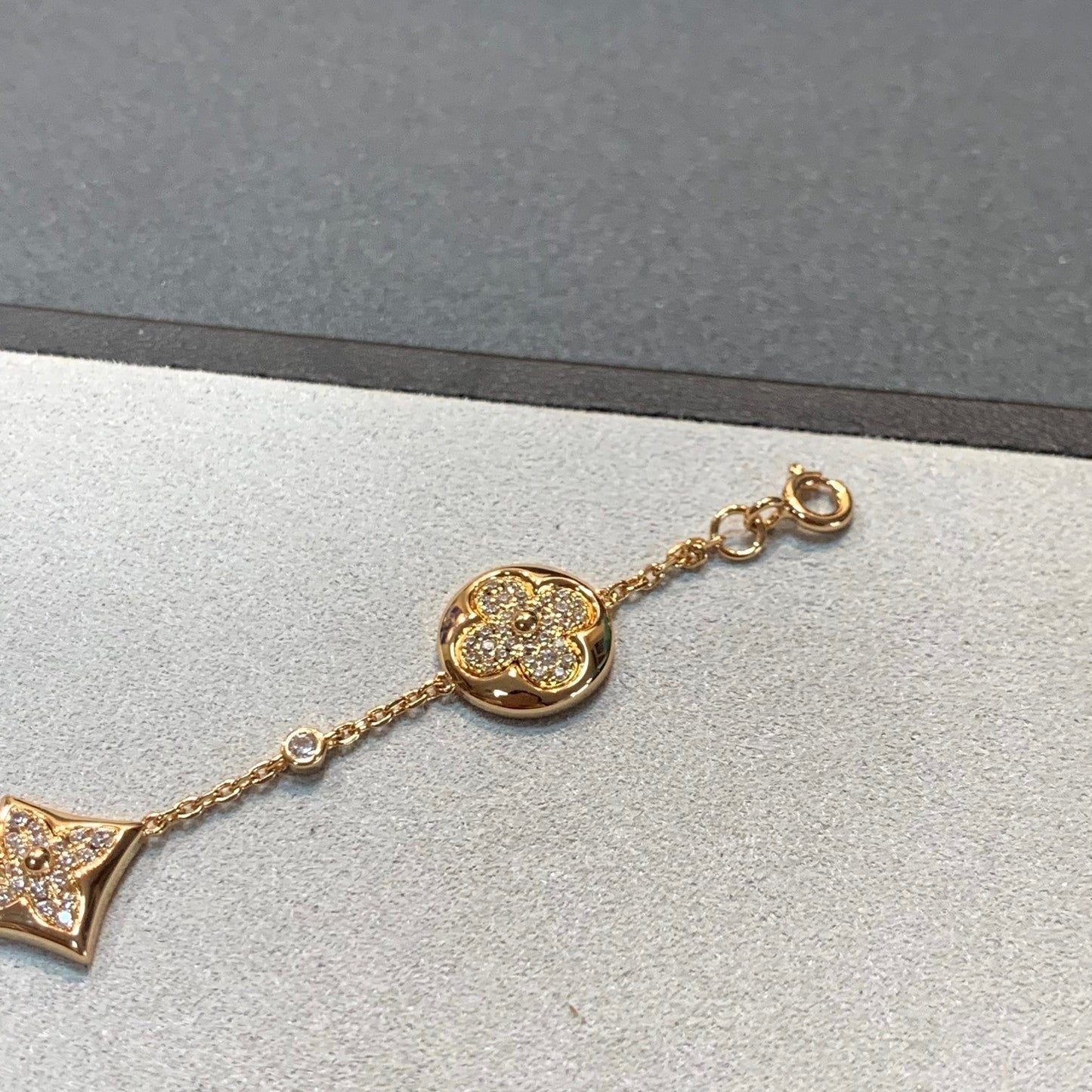 [Lumina]STAR AND SUN 4 MOTIFS GOLD DIAMONDS BRACELET