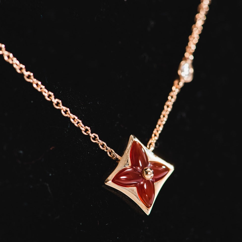 [Lumina]STAR NECKLACE PINK GOLD 1 DIAMOND
