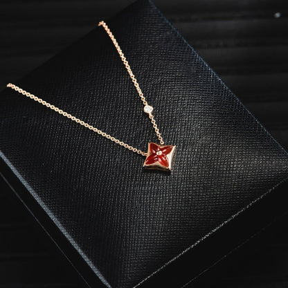 [Lumina]STAR NECKLACE PINK GOLD 1 DIAMOND