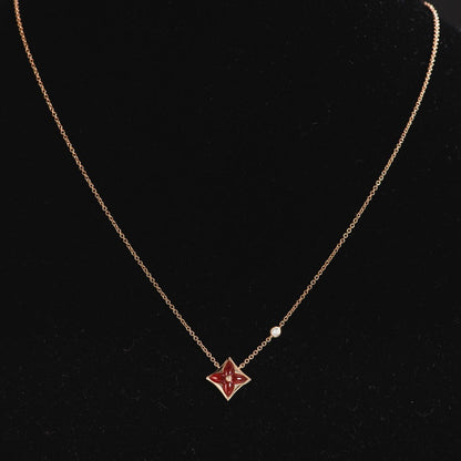 [Lumina]STAR NECKLACE PINK GOLD 1 DIAMOND