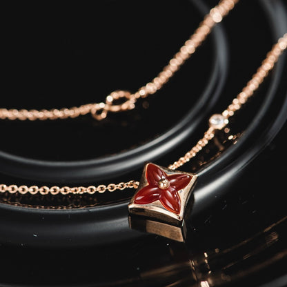 [Lumina]STAR NECKLACE PINK GOLD 1 DIAMOND