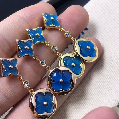 [Lumina]STAR AND SUN AGATE DIAMOND EARRINGS
