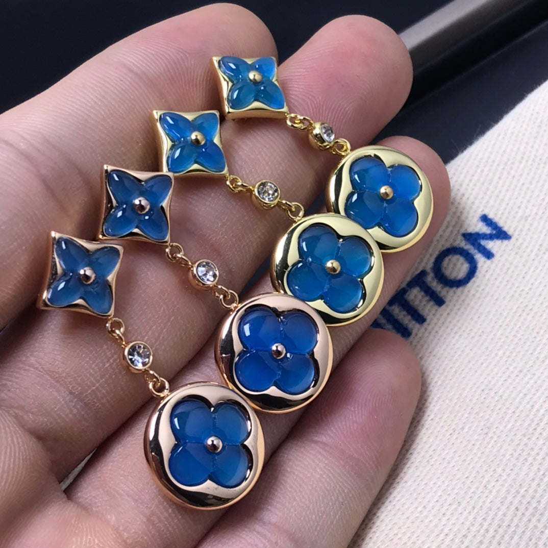 [Lumina]STAR AND SUN AGATE DIAMOND EARRINGS