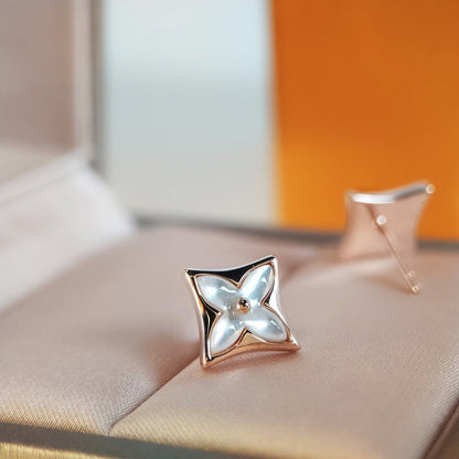 [Lumina]STAR MOP PINK GOLD EARRINGS