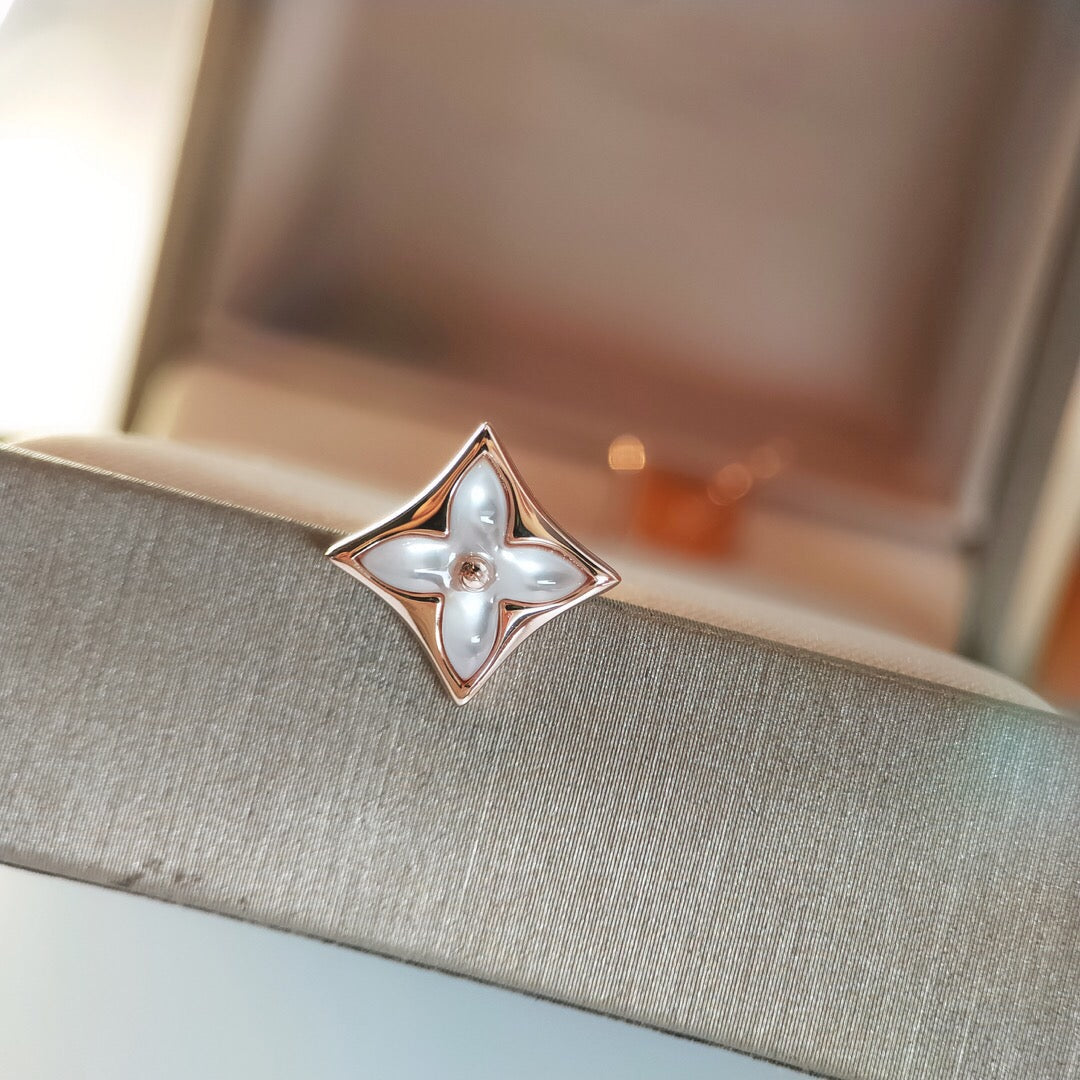 [Lumina]STAR MOP PINK GOLD EARRINGS