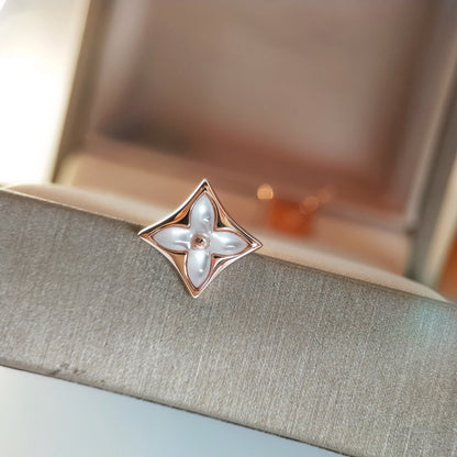 [Lumina]STAR MOP PINK GOLD EARRINGS