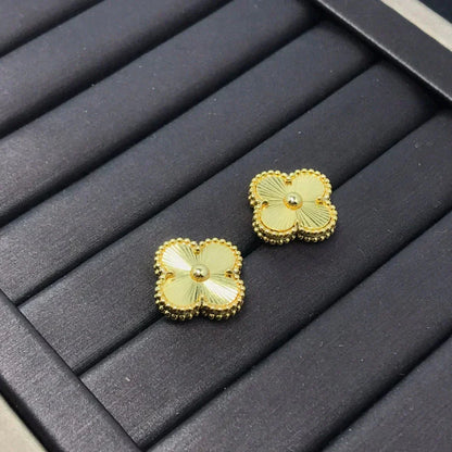 [Lumina]CLOVER MINI 9.5MM LASER EARRINGS