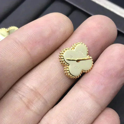 [Lumina]CLOVER MINI 9.5MM LASER EARRINGS
