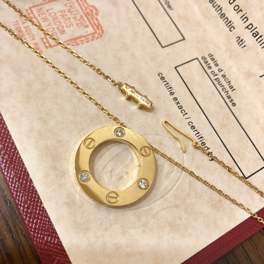 [Lumina]LOVE NECKLACE 16MM 3 DIAMONDS
