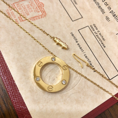 [Lumina]LOVE NECKLACE 16MM 3 DIAMONDS