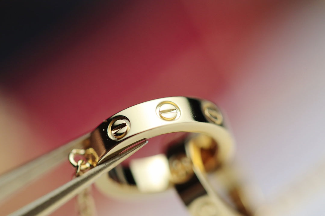 [Lumina]LOVE NECKLACE DOUBLE RING GOLD