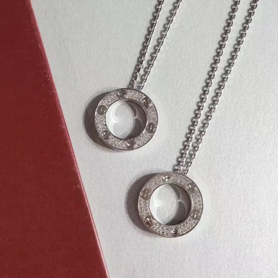 [Lumina]LOVE NECKLACE ADJUSTABLE SILVER