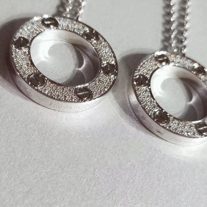 [Lumina]LOVE NECKLACE ADJUSTABLE SILVER