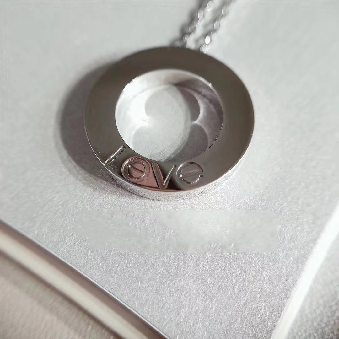 [Lumina]LOVE NECKLACE ADJUSTABLE SILVER