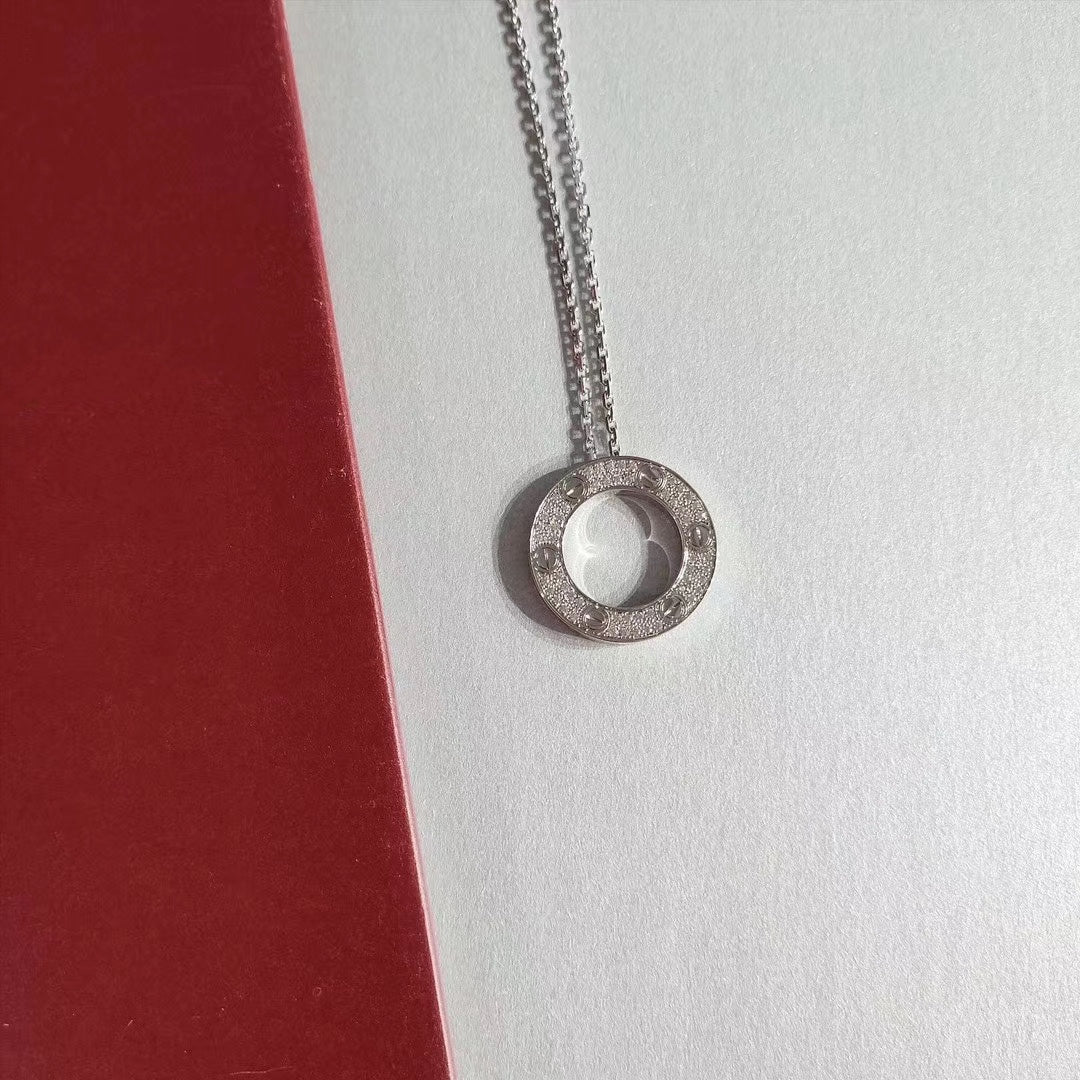 [Lumina]LOVE NECKLACE ADJUSTABLE SILVER