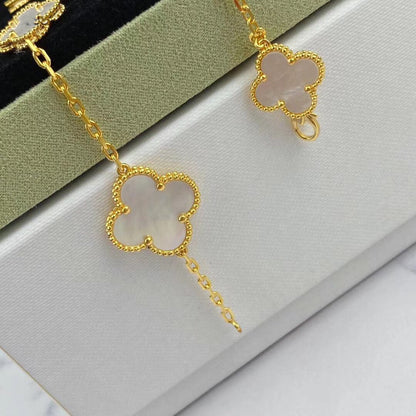 [Lumina]MAGIC CLOVER MOP GOLD BRACELET 5 MOTIFS