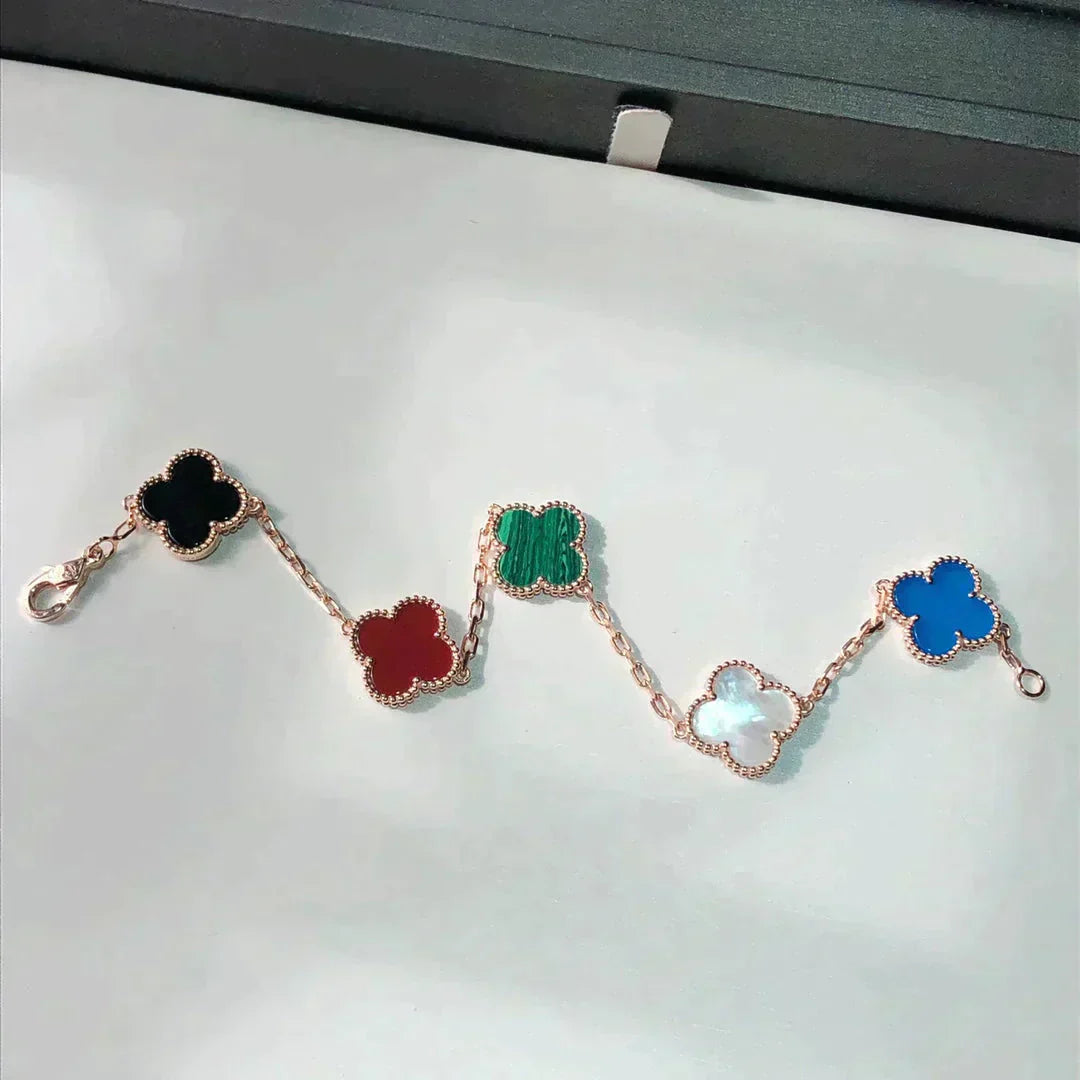 [Lumina]CLOVER 5 MOTIFS MULTICOLOR BRACELET
