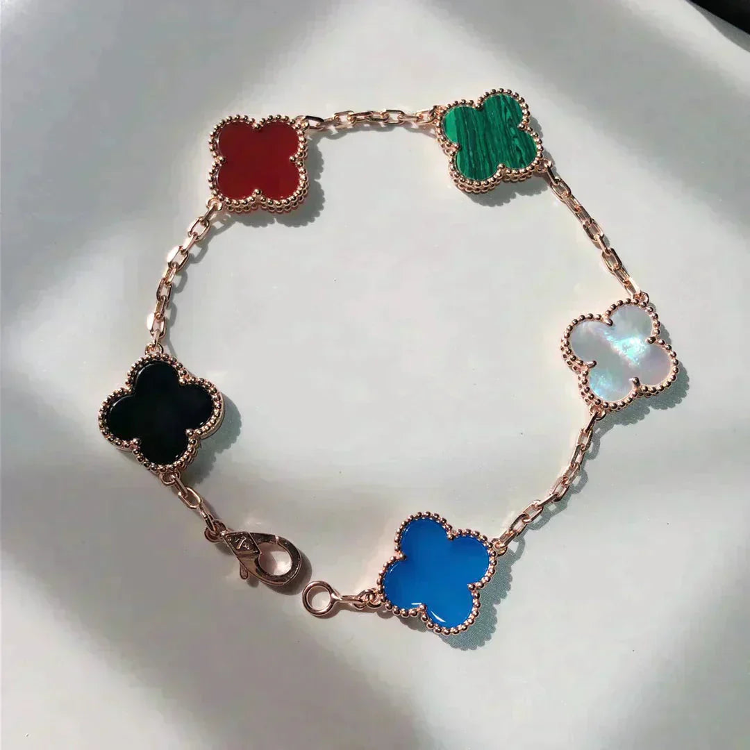 [Lumina]CLOVER 5 MOTIFS MULTICOLOR BRACELET