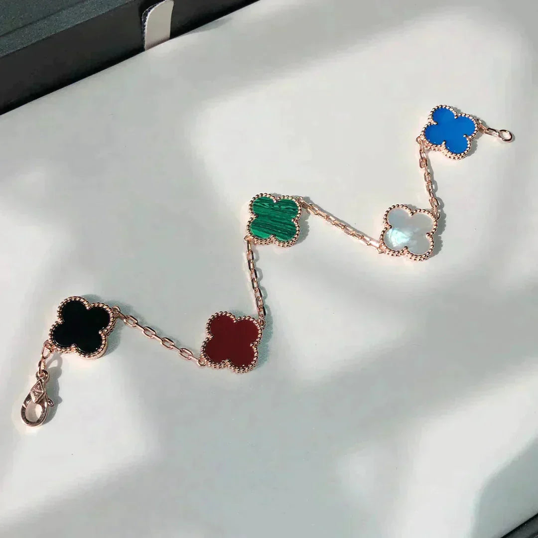 [Lumina]CLOVER 5 MOTIFS MULTICOLOR BRACELET