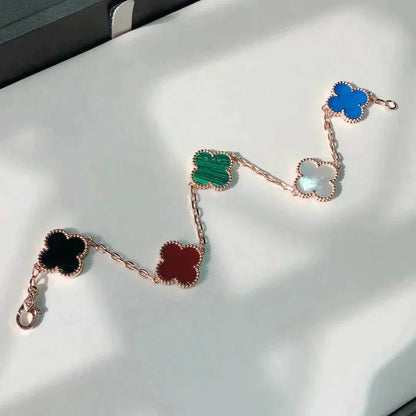 [Lumina]CLOVER 5 MOTIFS MULTICOLOR BRACELET