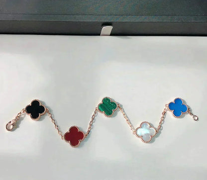[Lumina]CLOVER 5 MOTIFS MULTICOLOR BRACELET