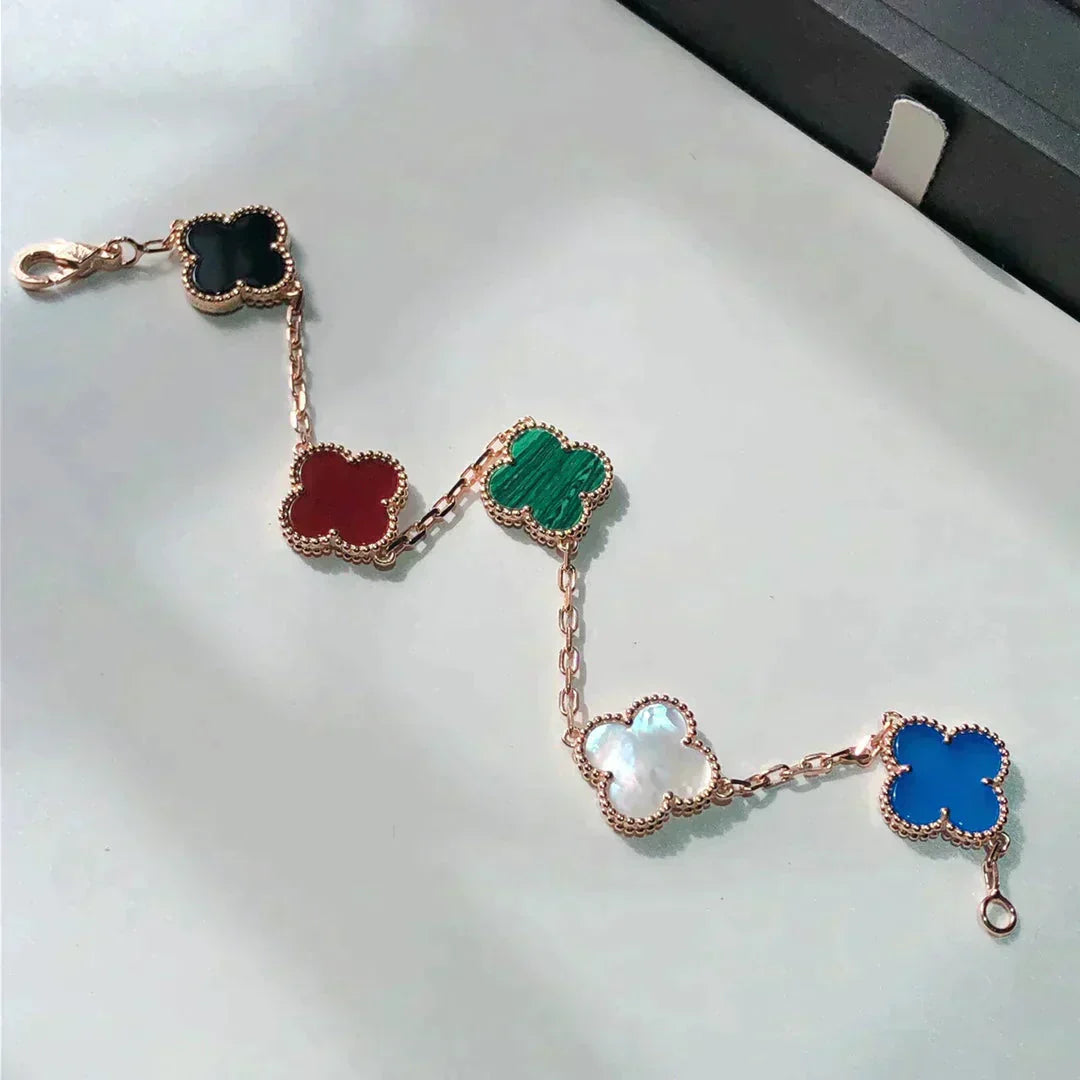 [Lumina]CLOVER 5 MOTIFS MULTICOLOR BRACELET