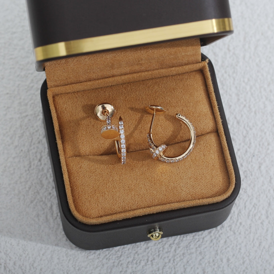[Lumina]JUSTE EARRINGS 12.75MM PINK GOLD DIAMOND