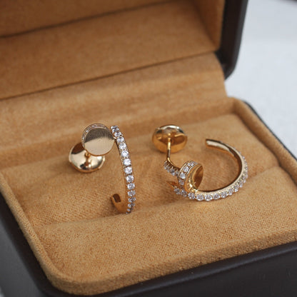 [Lumina]JUSTE EARRINGS 12.75MM PINK GOLD DIAMOND