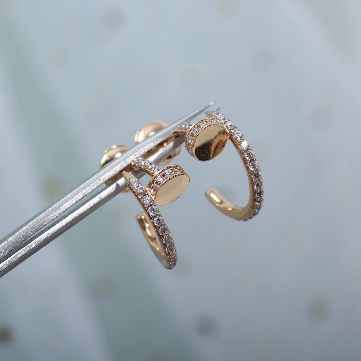 [Lumina]JUSTE EARRINGS 12.75MM PINK GOLD DIAMOND