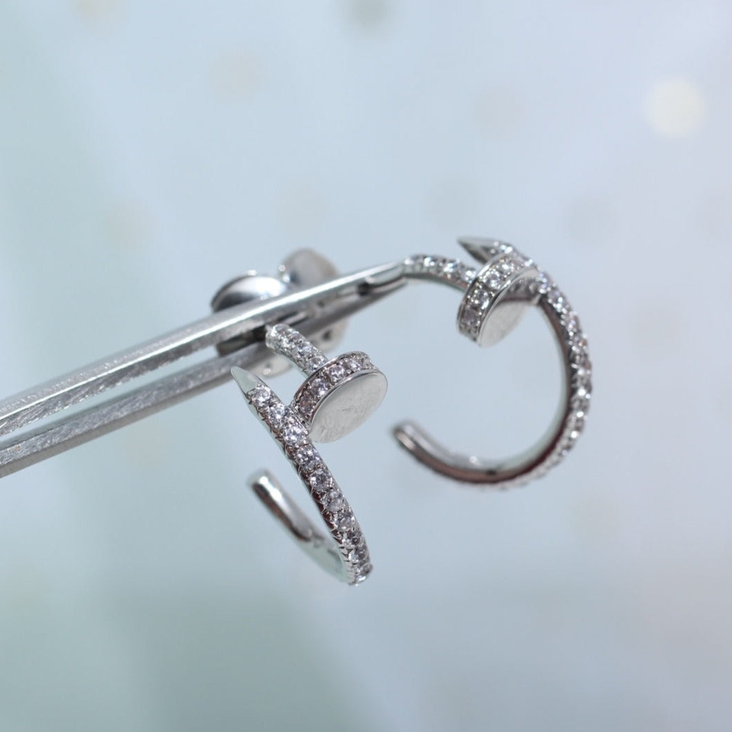 [Lumina]JUSTE EARRINGS 12.75MM SILVER DIAMOND
