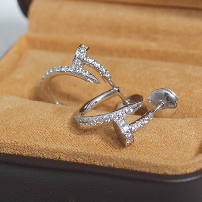 [Lumina]JUSTE EARRINGS 12.75MM SILVER DIAMOND