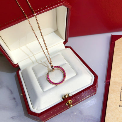 [Lumina]JUSTE NECKLACE GOLD RED DIAMONDS