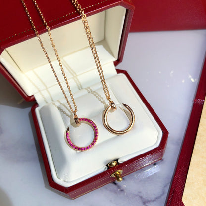 [Lumina]JUSTE NECKLACE GOLD RED DIAMONDS