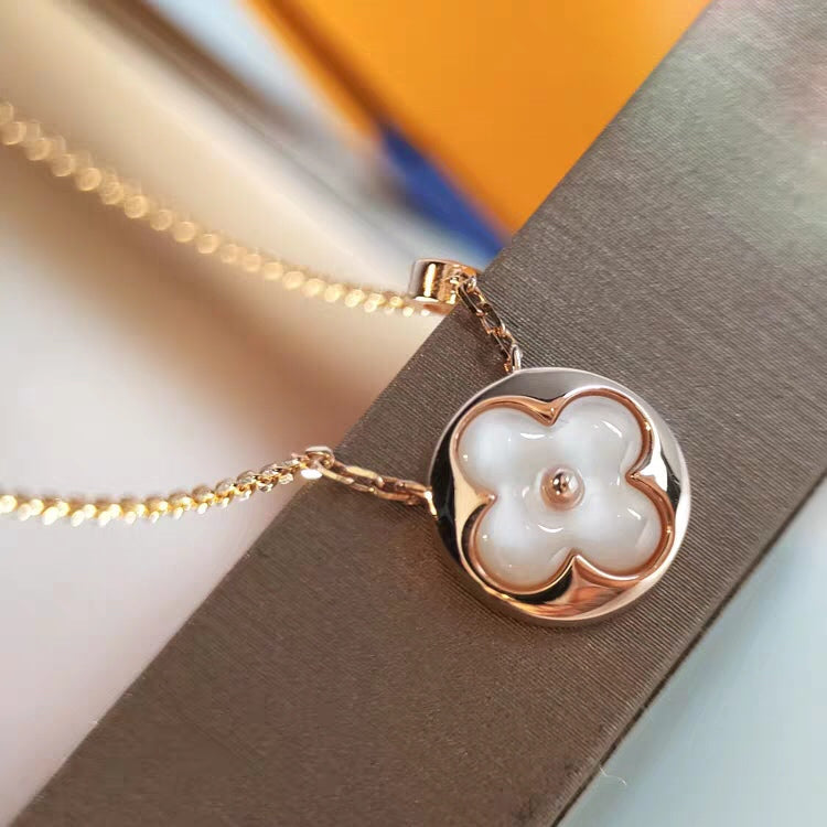 [Lumina]SUN MOP GOLD 1 DIAMOND NECKLACE