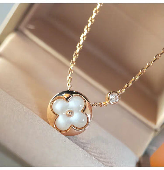 [Lumina]SUN MOP GOLD 1 DIAMOND NECKLACE