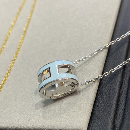 [Lumina]POP H LIGHT BLUE NECKLACE