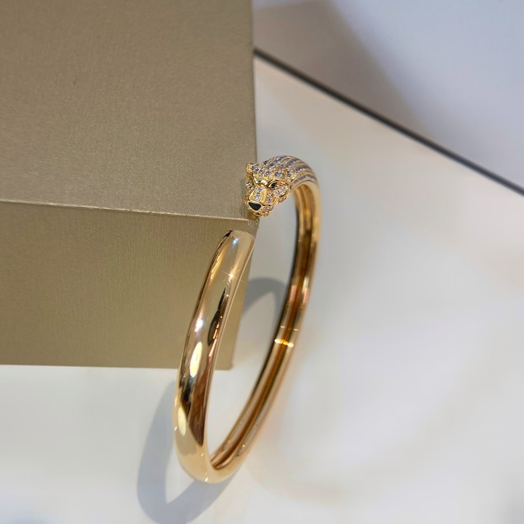 [Lumina]PANTHERE GOLD DIAMOND OPEN BRACELET