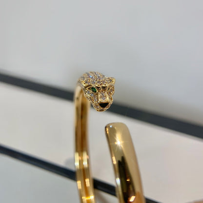 [Lumina]PANTHERE GOLD DIAMOND OPEN BRACELET