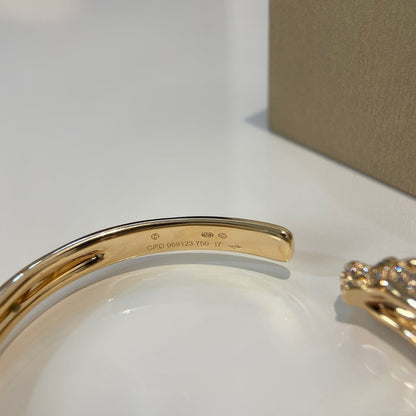 [Lumina]PANTHERE GOLD DIAMOND OPEN BRACELET