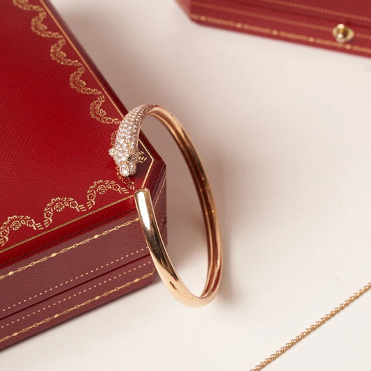 [Lumina]PANTHERE Lumina GOLD DIAMOND OPEN BRACELET