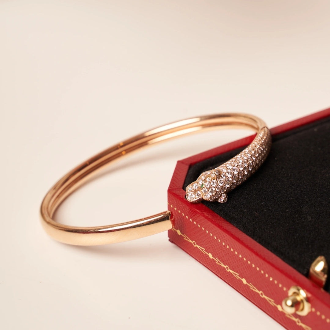 [Lumina]PANTHERE Lumina GOLD DIAMOND OPEN BRACELET