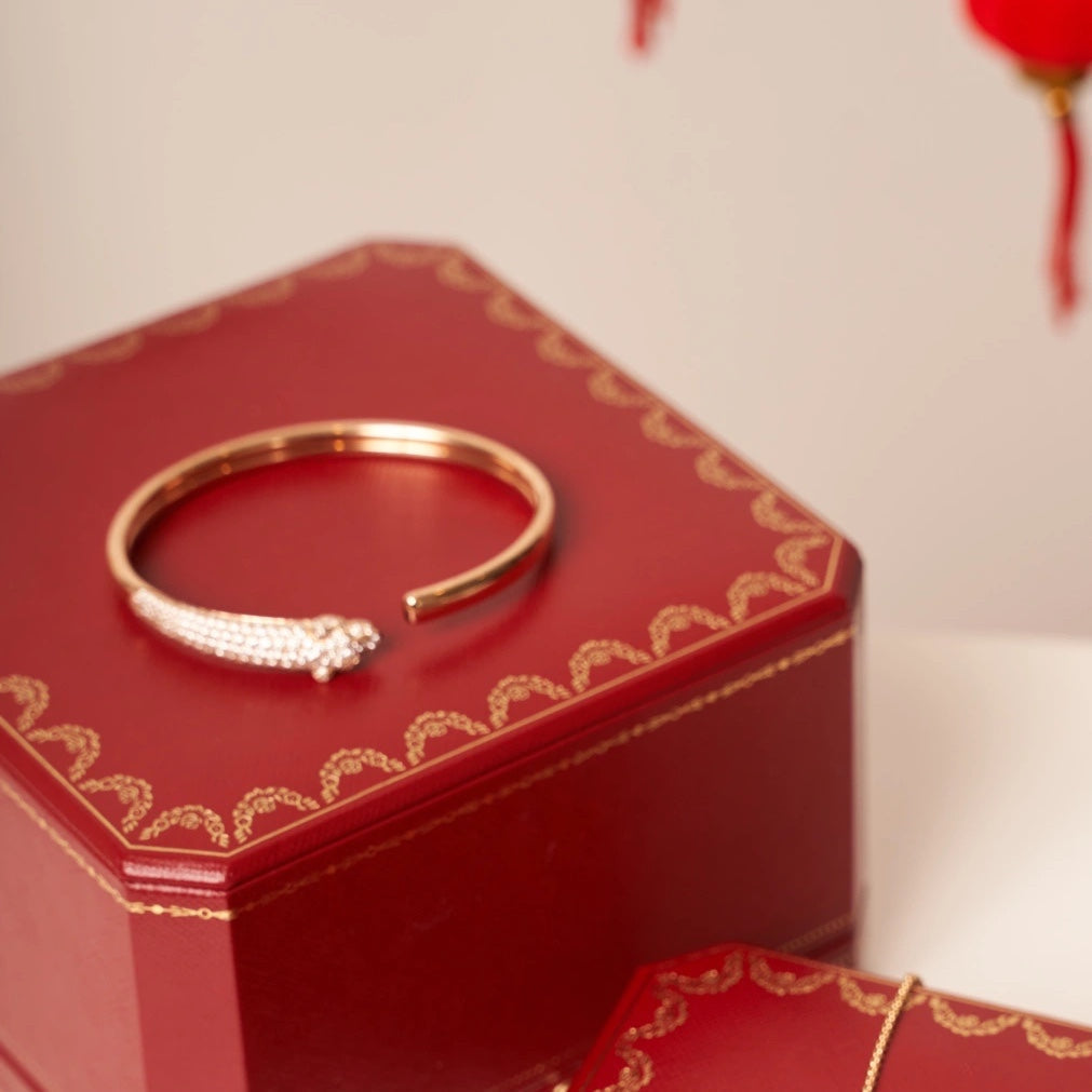 [Lumina]PANTHERE Lumina GOLD DIAMOND OPEN BRACELET