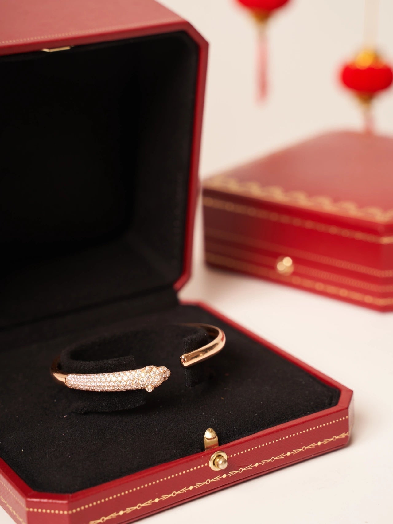 [Lumina]PANTHERE Lumina GOLD DIAMOND OPEN BRACELET