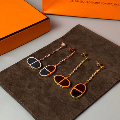 [Lumina]CHAINE VERSO BLACK CERAMIC EARRINGS