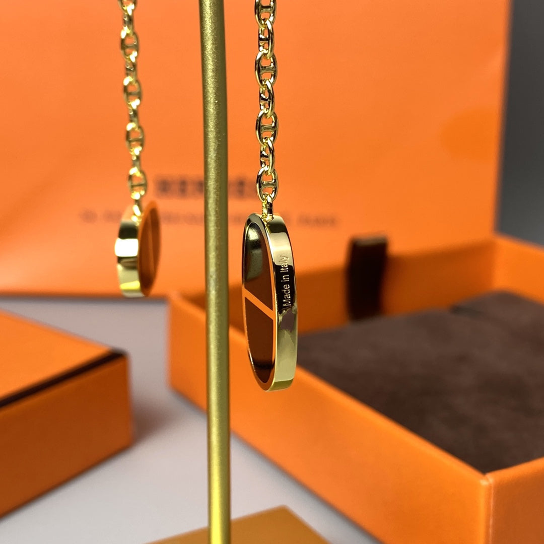 [Lumina]CHAINE VERSO BLACK CERAMIC EARRINGS